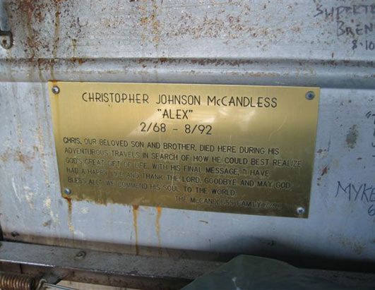 chris mccandless plaque